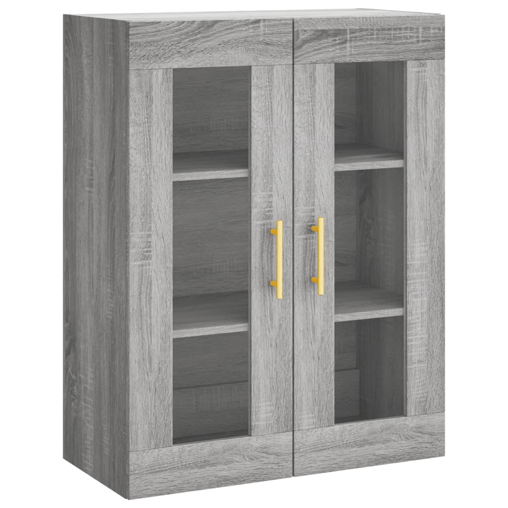 Skříň Highboard Šedá Sonoma 69,5 X 34 X 180 Cm Kompozitní Dřevo