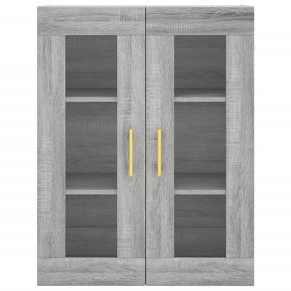 Skříň Highboard Šedá Sonoma 69,5 X 34 X 180 Cm Kompozitní Dřevo