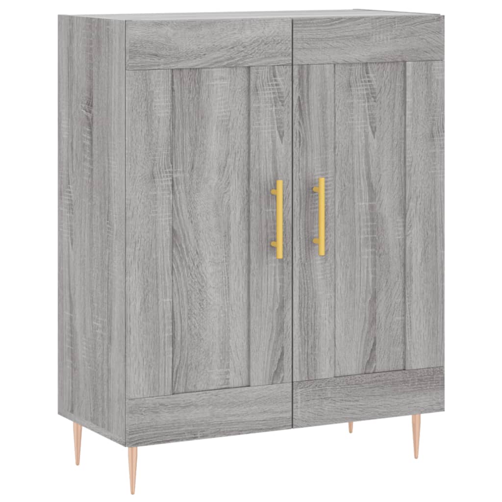 Skříň Highboard Šedá Sonoma 69,5 X 34 X 180 Cm Kompozitní Dřevo