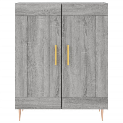 Skříň Highboard Šedá Sonoma 69,5 X 34 X 180 Cm Kompozitní Dřevo