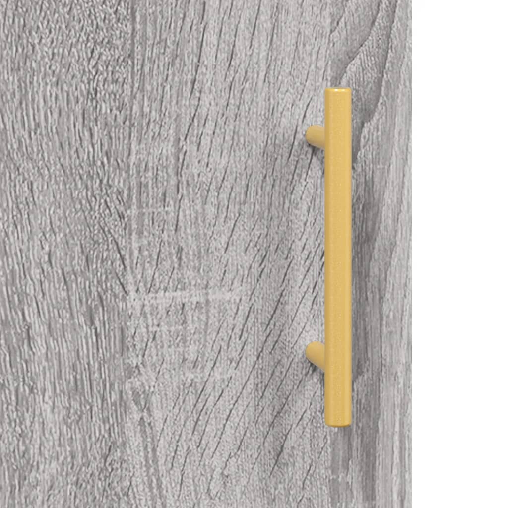 Skříň Highboard Šedá Sonoma 69,5 X 34 X 180 Cm Kompozitní Dřevo