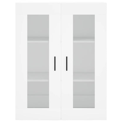 Skříň Highboard Bílá 69,5 X 34 X 180 Cm Kompozitní Dřevo