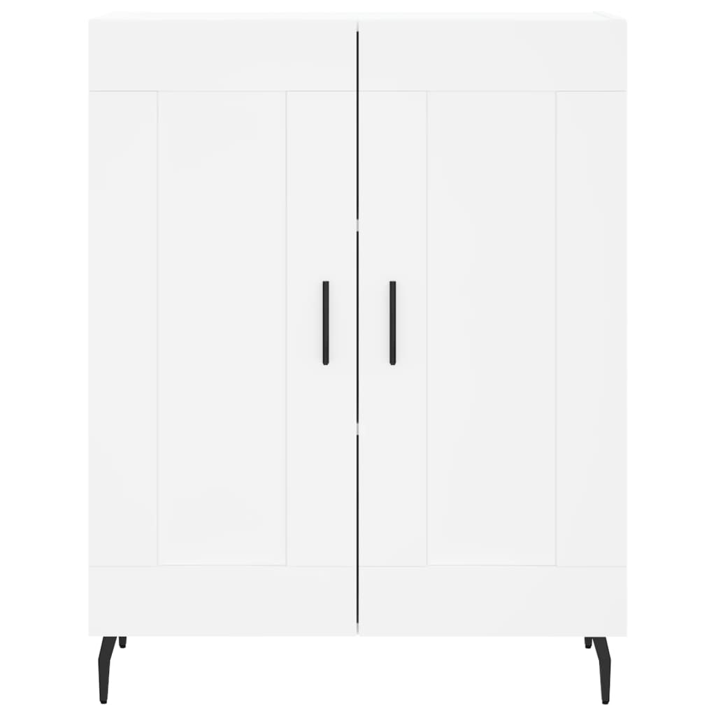 Skříň Highboard Bílá 69,5 X 34 X 180 Cm Kompozitní Dřevo