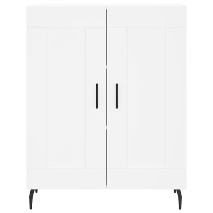 Skříň Highboard Bílá 69,5 X 34 X 180 Cm Kompozitní Dřevo
