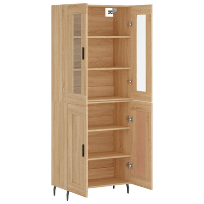 Skříň Highboard Dub Sonoma 69,5 X 34 X 180 Cm Kompozitní Dřevo