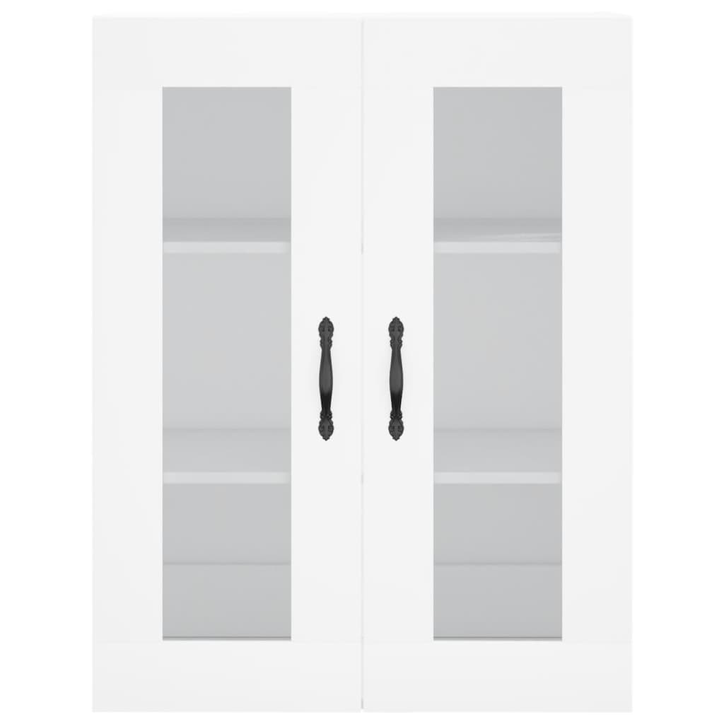 Skříň Highboard Bílá 69,5 X 34 X 180 Cm Kompozitní Dřevo