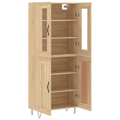 Skříň Highboard Dub Sonoma 69,5 X 34 X 180 Cm Kompozitní Dřevo