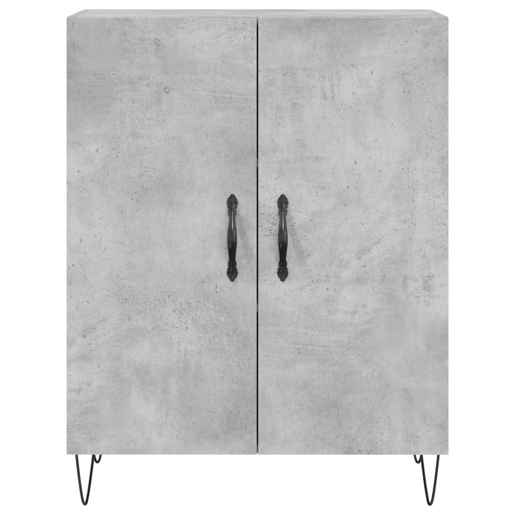 Skříň Highboard Betonově Šedá 69,5X34X180 Cm Kompozitní Dřevo