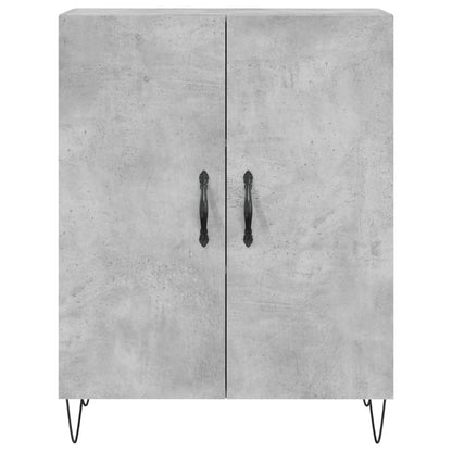 Skříň Highboard Betonově Šedá 69,5X34X180 Cm Kompozitní Dřevo