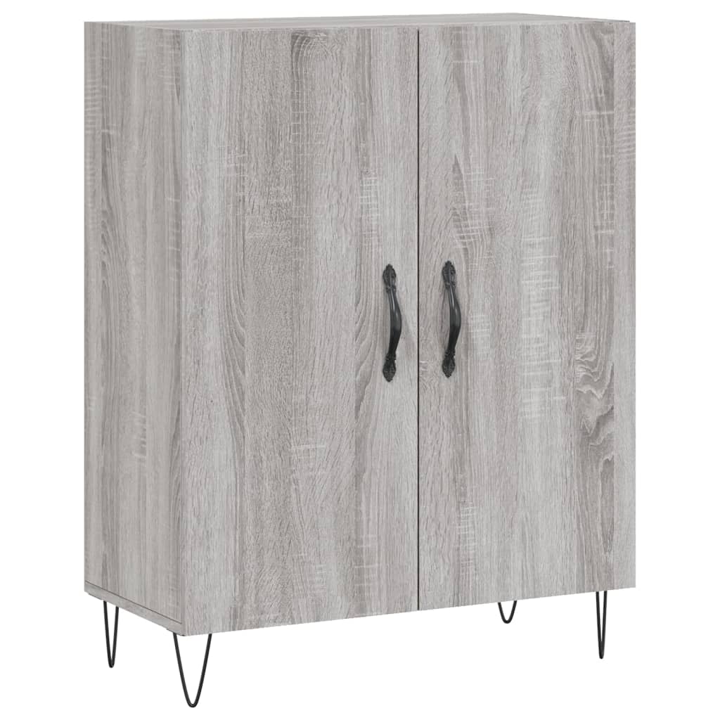 Skříň Highboard Šedá Sonoma 69,5 X 34 X 180 Cm Kompozitní Dřevo