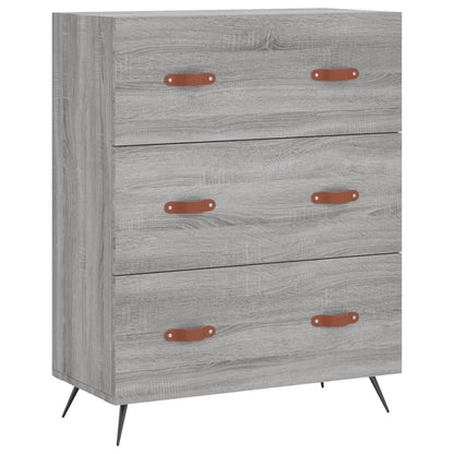 Skříň Highboard Šedá Sonoma 69,5 X 34 X 180 Cm Kompozitní Dřevo