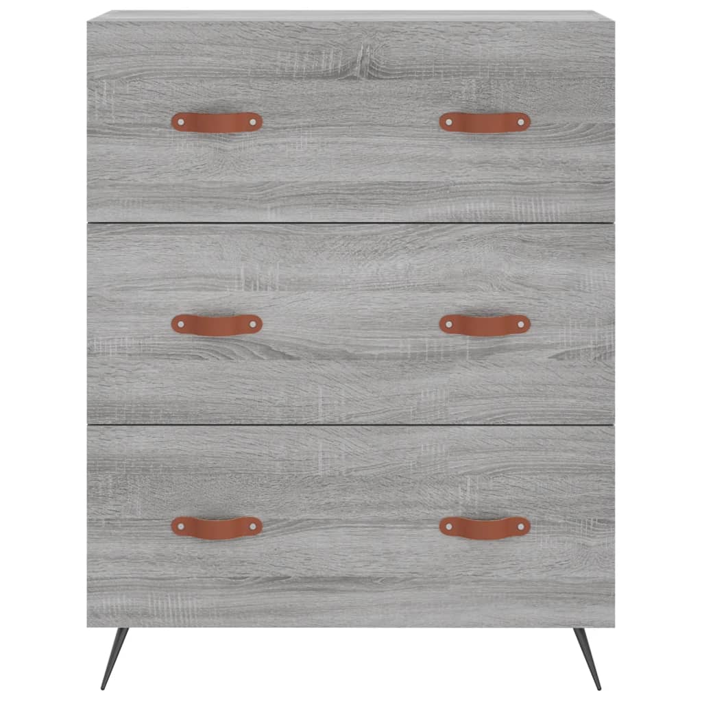 Skříň Highboard Šedá Sonoma 69,5 X 34 X 180 Cm Kompozitní Dřevo