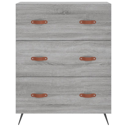 Skříň Highboard Šedá Sonoma 69,5 X 34 X 180 Cm Kompozitní Dřevo