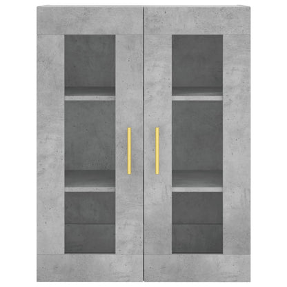 Skříň Highboard Betonově Šedá 69,5X34X180 Cm Kompozitní Dřevo