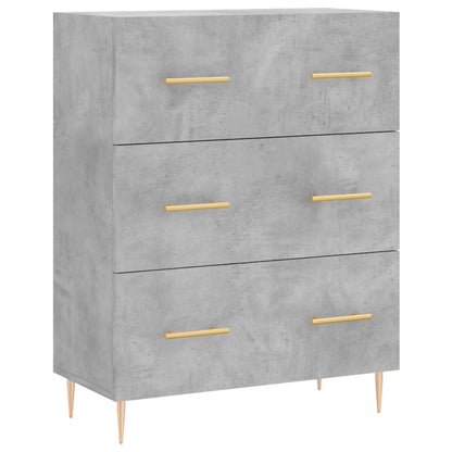 Skříň Highboard Betonově Šedá 69,5X34X180 Cm Kompozitní Dřevo