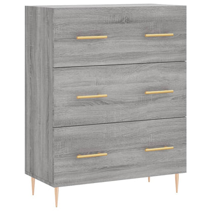 Skříň Highboard Šedá Sonoma 69,5 X 34 X 180 Cm Kompozitní Dřevo