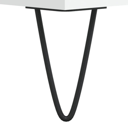Skříň Highboard Bílá 69,5 X 34 X 180 Cm Kompozitní Dřevo