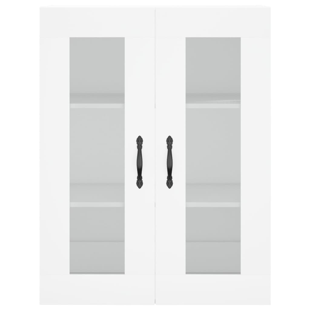 Skříň Highboard Bílá 69,5 X 34 X 180 Cm Kompozitní Dřevo