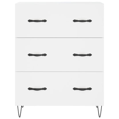 Skříň Highboard Bílá 69,5 X 34 X 180 Cm Kompozitní Dřevo