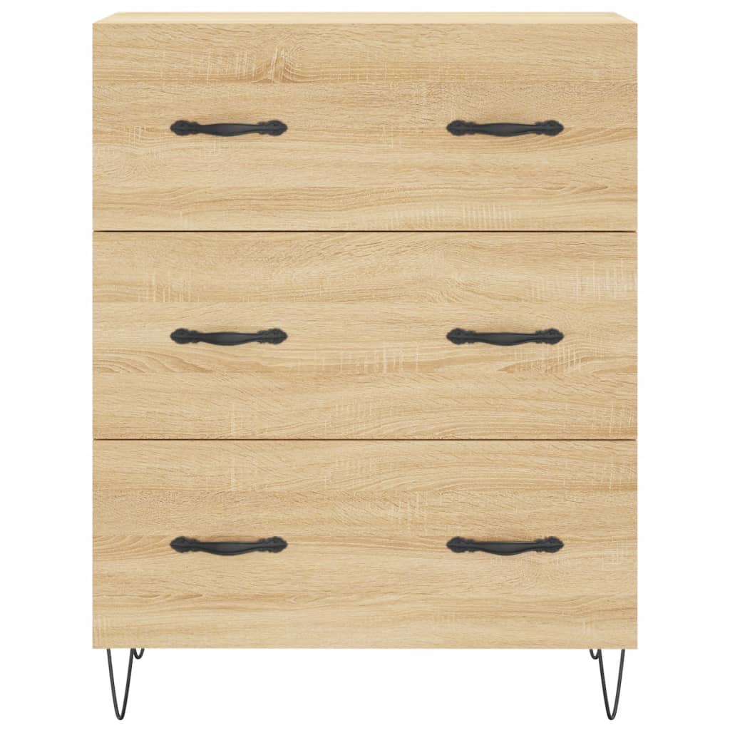 Skříň Highboard Dub Sonoma 69,5 X 34 X 180 Cm Kompozitní Dřevo