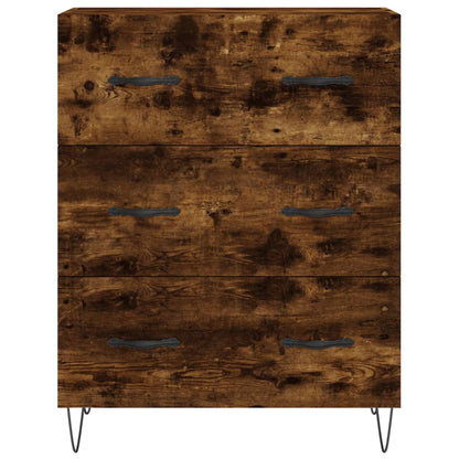 Skříň Highboard Kouřový Dub 69,5 X 34 X 180 Cm Kompozitní Dřevo