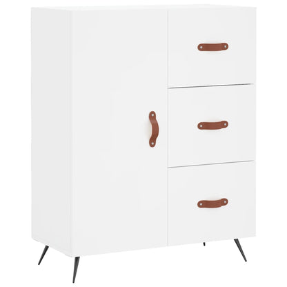 Skříň Highboard Bílá 69,5 X 34 X 180 Cm Kompozitní Dřevo