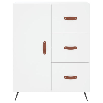 Skříň Highboard Bílá 69,5 X 34 X 180 Cm Kompozitní Dřevo