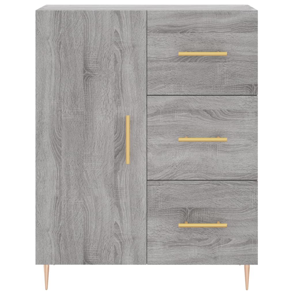 Skříň Highboard Šedá Sonoma 69,5 X 34 X 180 Cm Kompozitní Dřevo