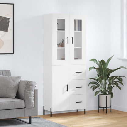Skříň Highboard Betonově Šedá 69,5X34X180 Cm Kompozitní Dřevo