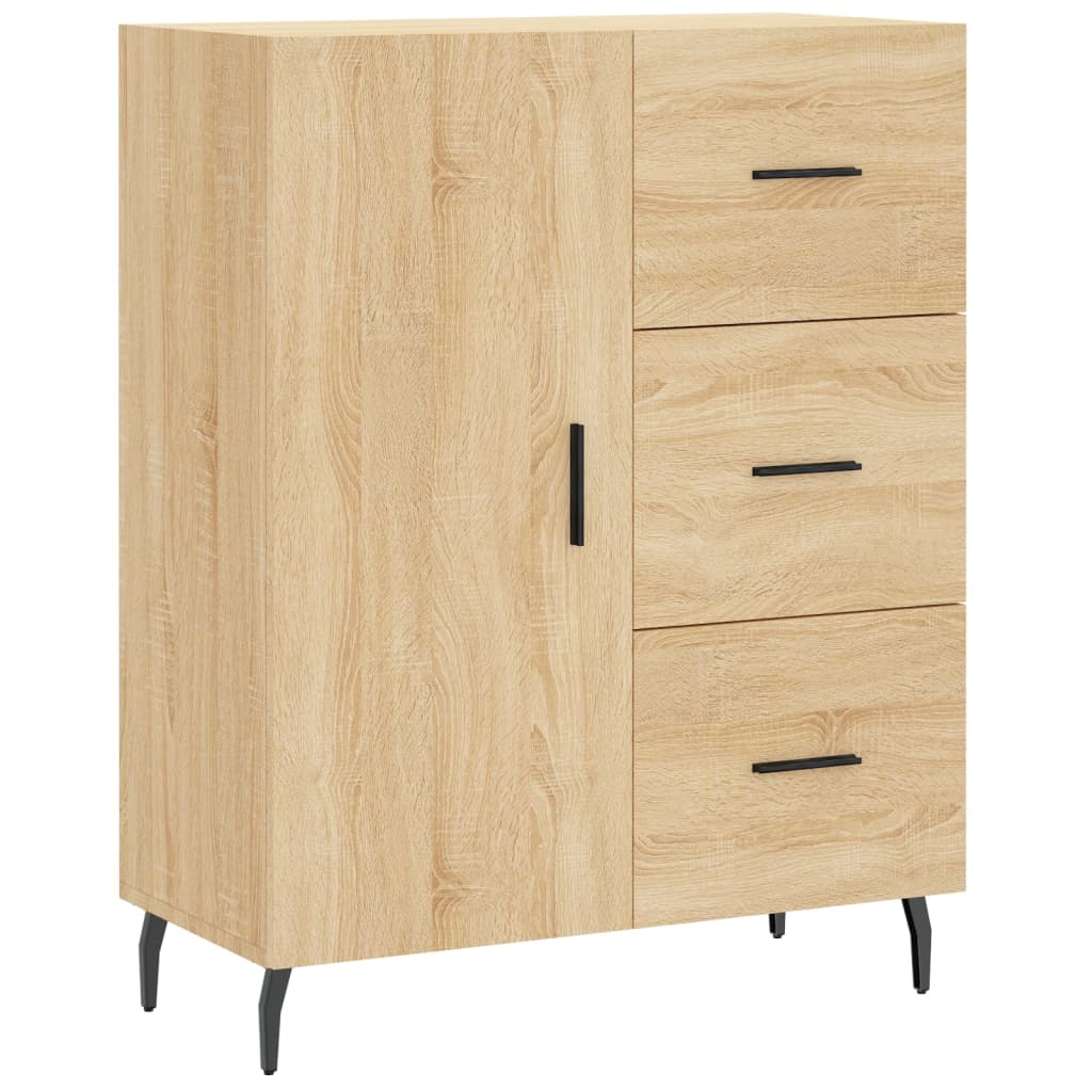 Skříň Highboard Dub Sonoma 69,5 X 34 X 180 Cm Kompozitní Dřevo