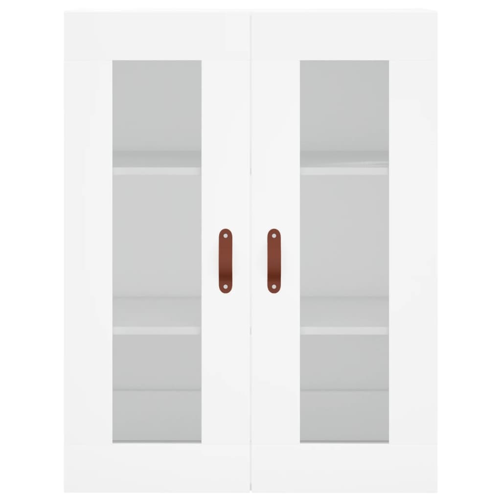 Skříň Highboard Bílá 69,5 X 34 X 180 Cm Kompozitní Dřevo