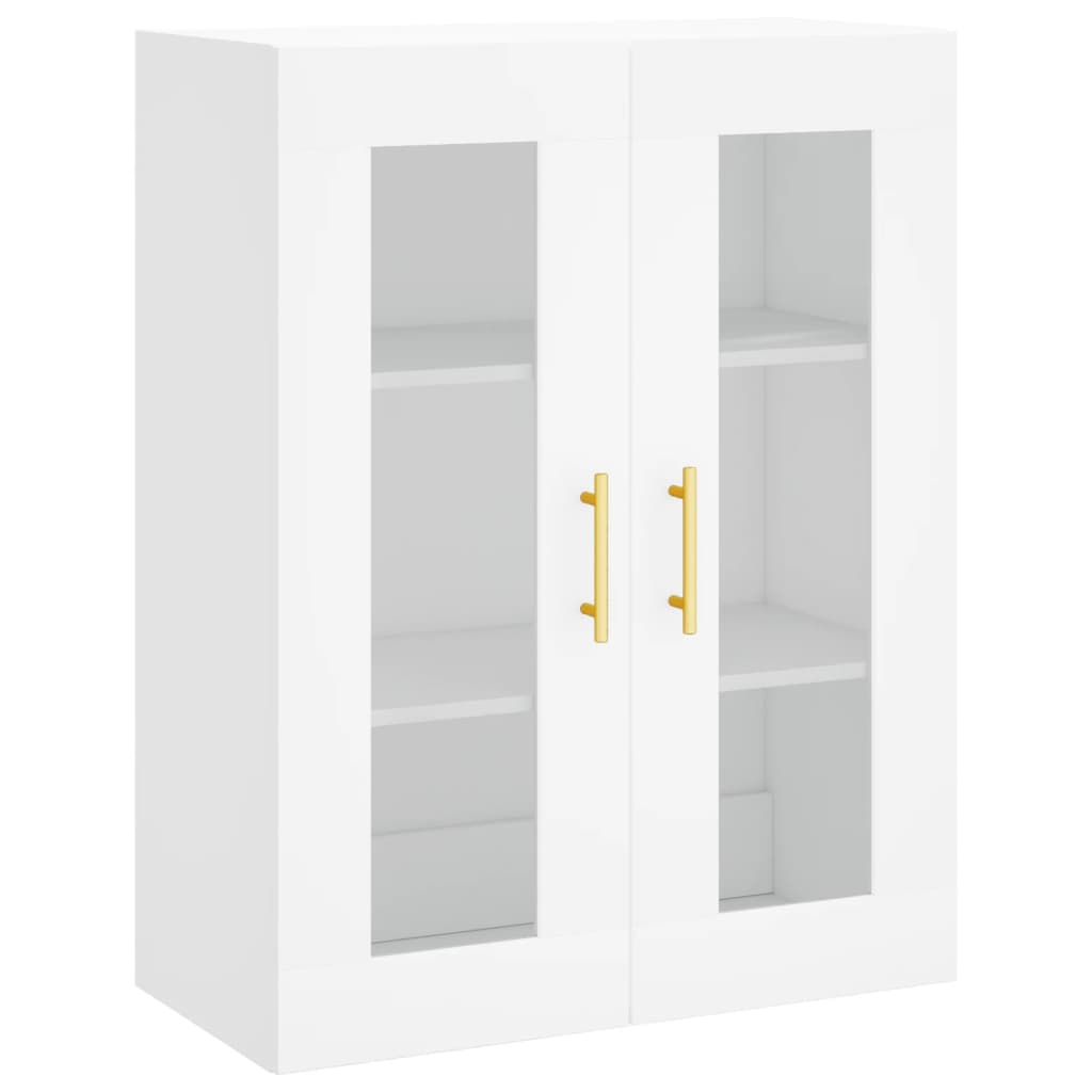 Skříň Highboard Bílá 69,5 X 34 X 180 Cm Kompozitní Dřevo