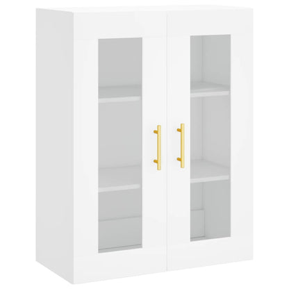 Skříň Highboard Bílá 69,5 X 34 X 180 Cm Kompozitní Dřevo