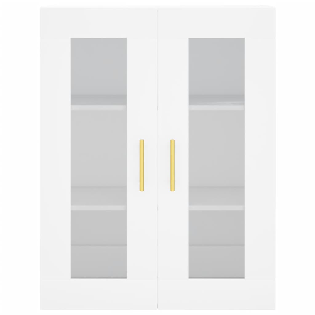 Skříň Highboard Bílá 69,5 X 34 X 180 Cm Kompozitní Dřevo
