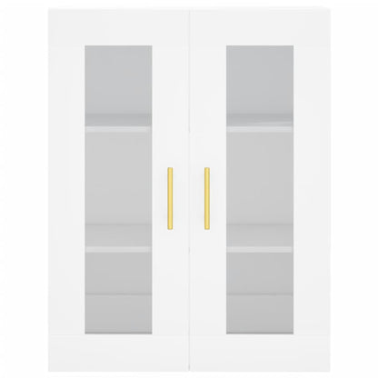 Skříň Highboard Bílá 69,5 X 34 X 180 Cm Kompozitní Dřevo