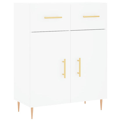 Skříň Highboard Bílá 69,5 X 34 X 180 Cm Kompozitní Dřevo