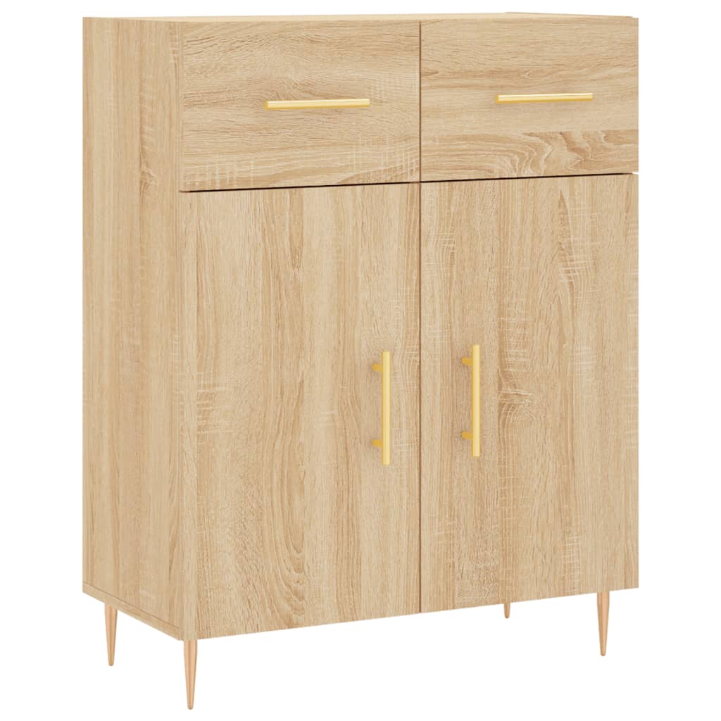 Skříň Highboard Dub Sonoma 69,5 X 34 X 180 Cm Kompozitní Dřevo