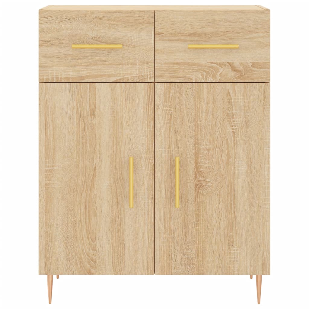 Skříň Highboard Dub Sonoma 69,5 X 34 X 180 Cm Kompozitní Dřevo