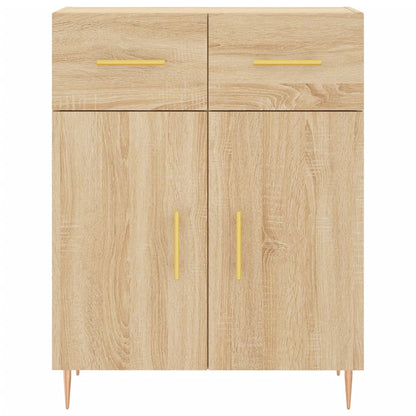 Skříň Highboard Dub Sonoma 69,5 X 34 X 180 Cm Kompozitní Dřevo