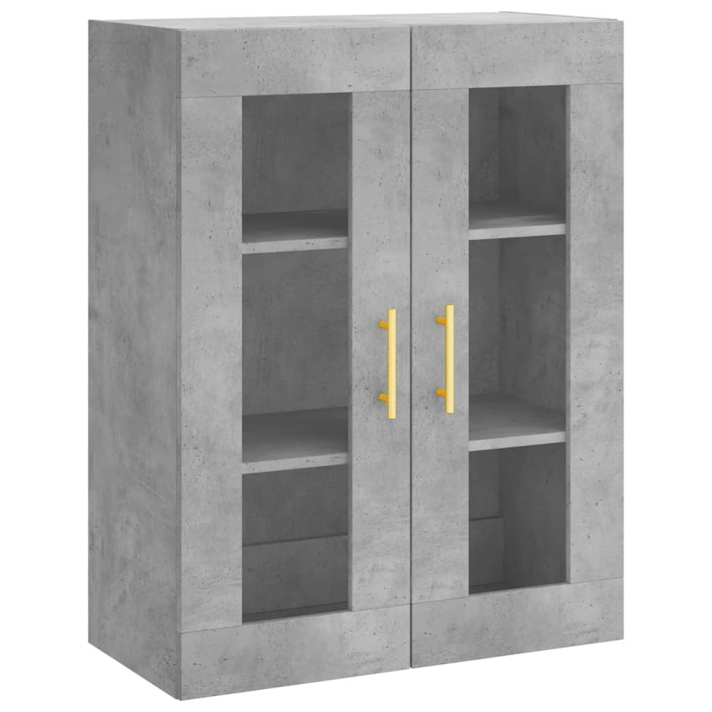 Skříň Highboard Betonově Šedá 69,5X34X180 Cm Kompozitní Dřevo