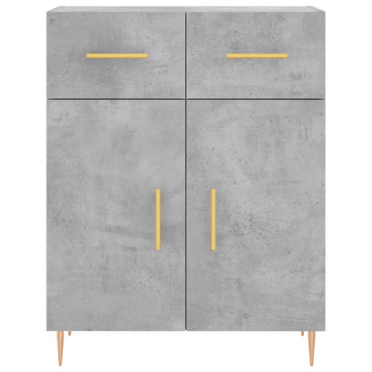 Skříň Highboard Betonově Šedá 69,5X34X180 Cm Kompozitní Dřevo
