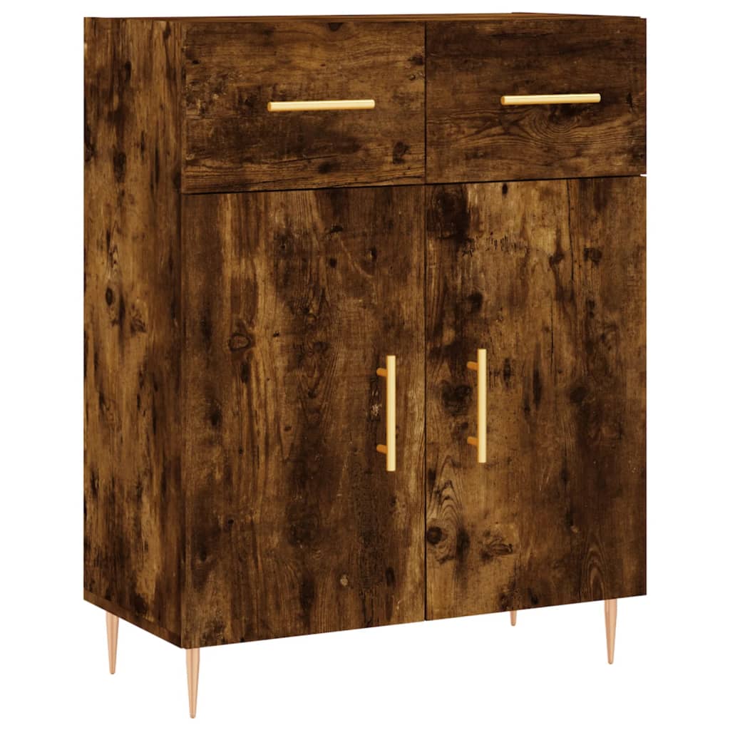 Skříň Highboard Kouřový Dub 69,5 X 34 X 180 Cm Kompozitní Dřevo