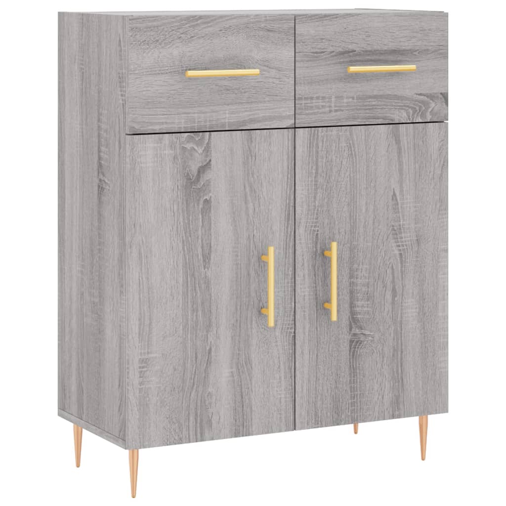 Skříň Highboard Šedá Sonoma 69,5 X 34 X 180 Cm Kompozitní Dřevo