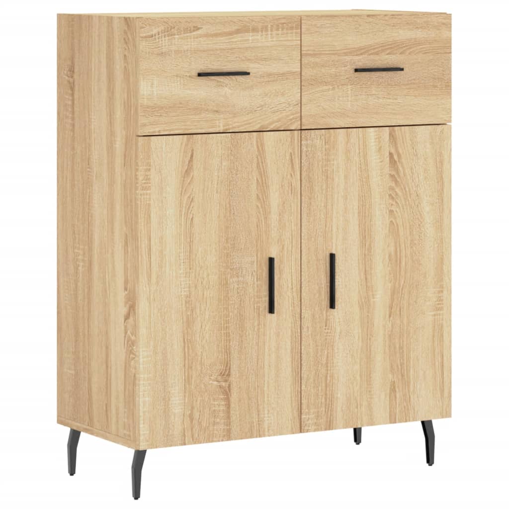 Skříň Highboard Dub Sonoma 69,5 X 34 X 180 Cm Kompozitní Dřevo