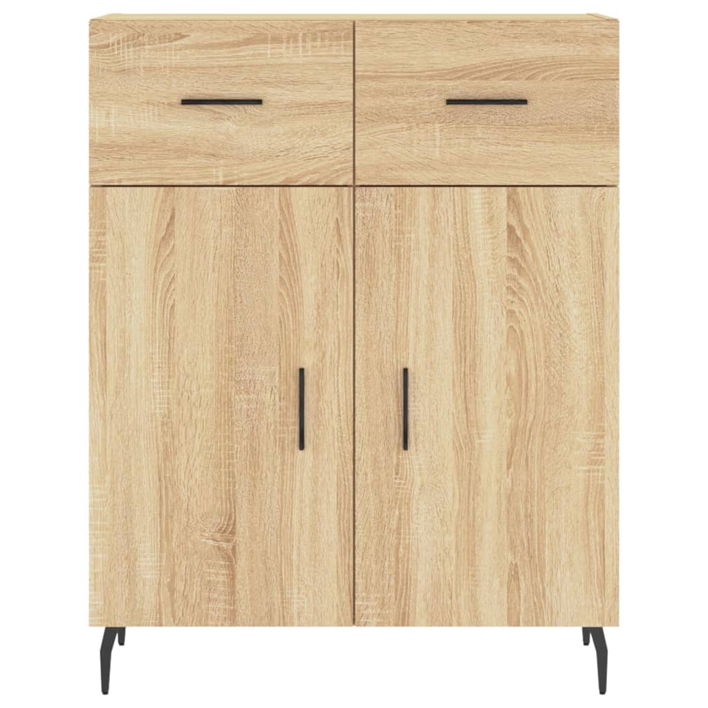 Skříň Highboard Dub Sonoma 69,5 X 34 X 180 Cm Kompozitní Dřevo