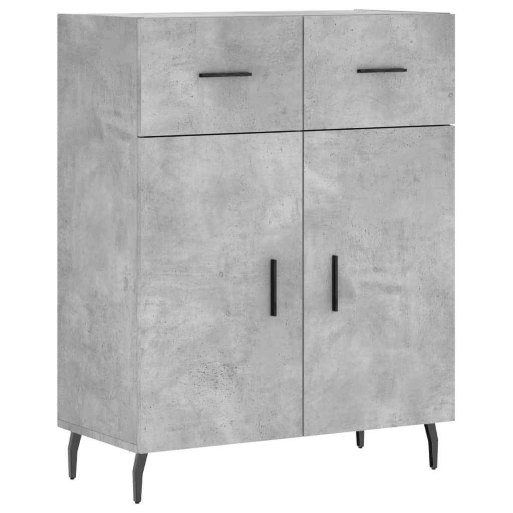 Skříň Highboard Betonově Šedá 69,5X34X180 Cm Kompozitní Dřevo