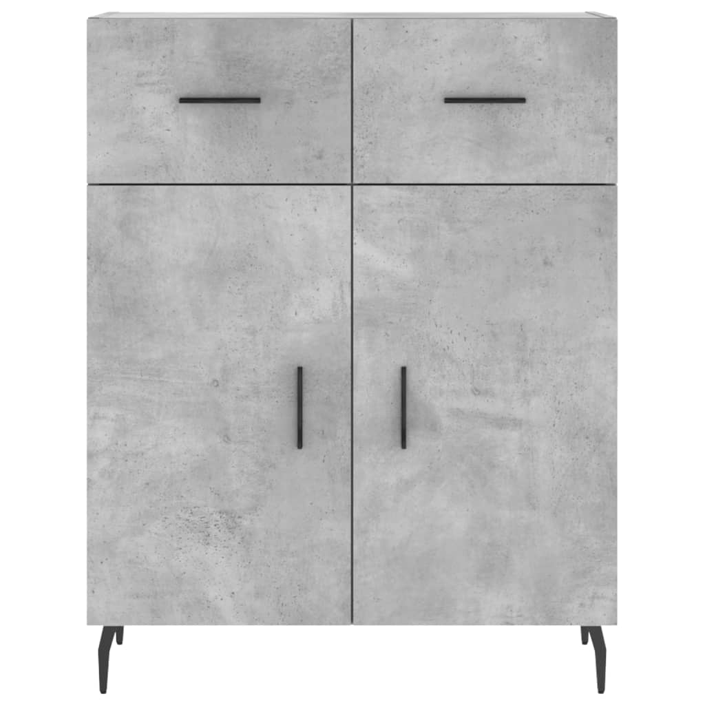Skříň Highboard Betonově Šedá 69,5X34X180 Cm Kompozitní Dřevo