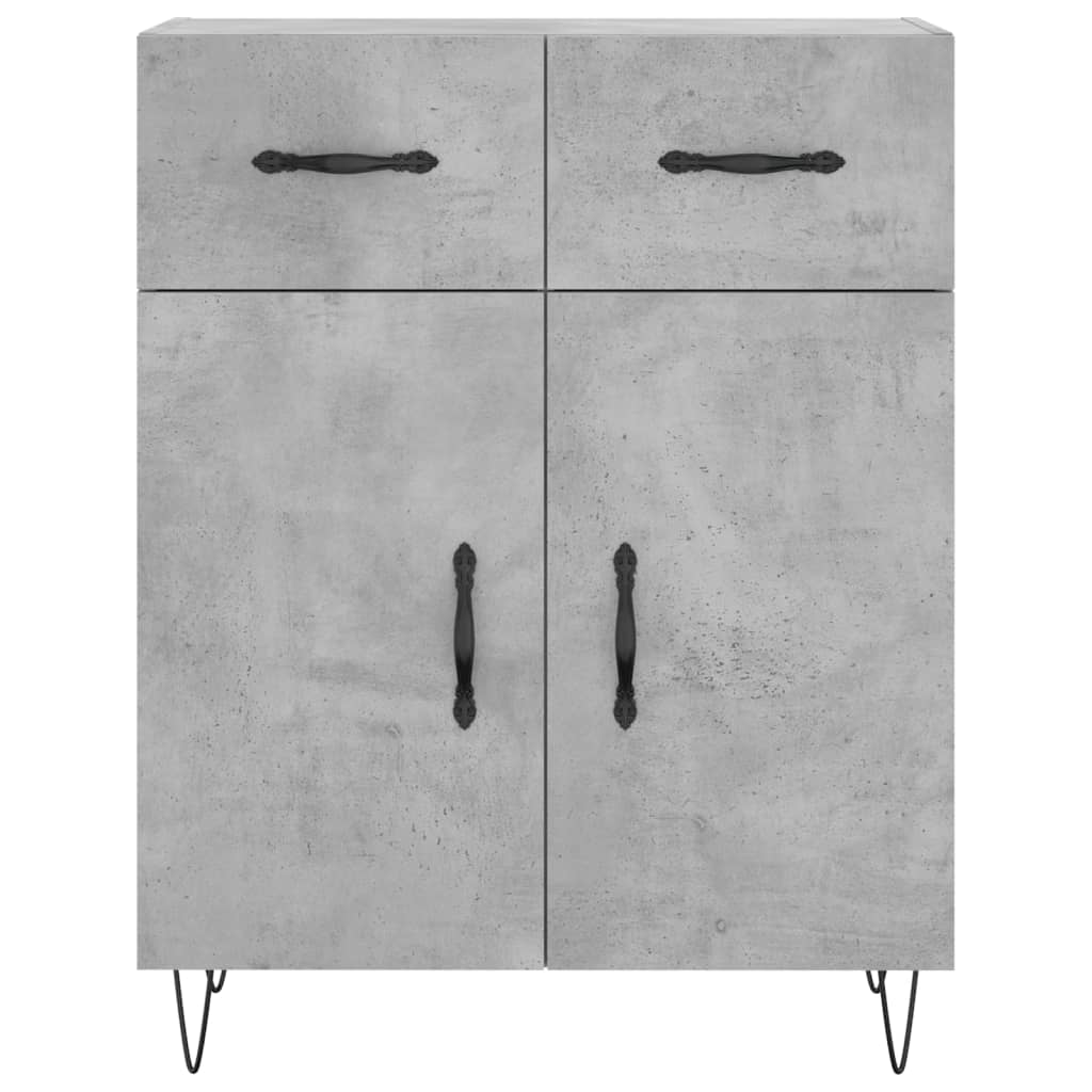 Skříň Highboard Betonově Šedá 69,5X34X180 Cm Kompozitní Dřevo