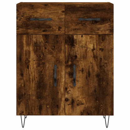 Skříň Highboard Kouřový Dub 69,5 X 34 X 180 Cm Kompozitní Dřevo