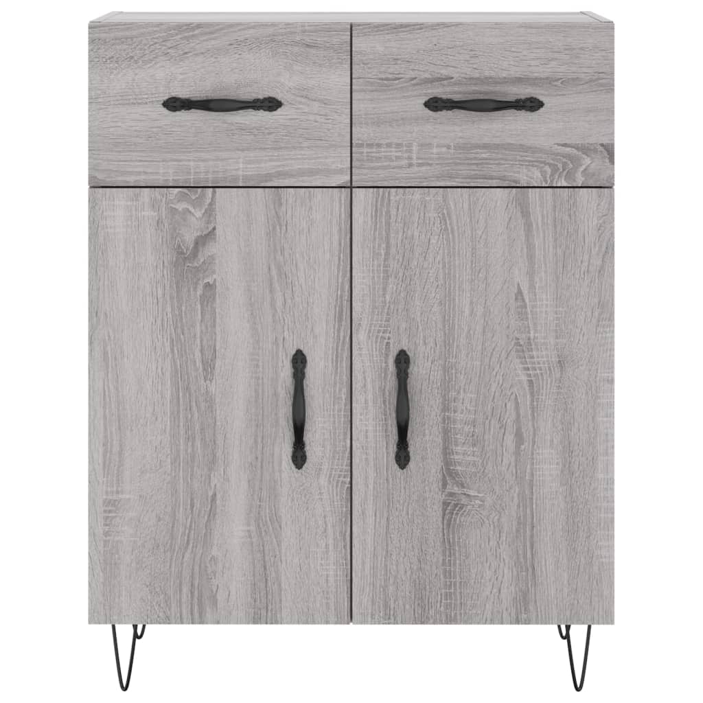 Skříň Highboard Šedá Sonoma 69,5 X 34 X 180 Cm Kompozitní Dřevo